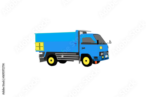 colorful truck vector isolated on white background