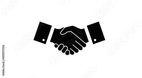 Sealing the deal a professional handshake for partnership and corporate success icon vector