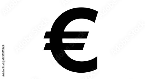 Bold Euro symbol for finance, business and trade, illustrating currency and economic power across Europe