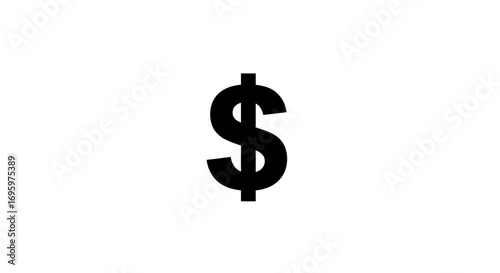 Strong dollar symbol for finance and investment, financial success and wealth creation icon