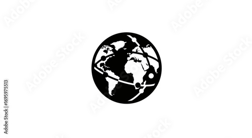 Global network connecting the world with modern technology and international communication