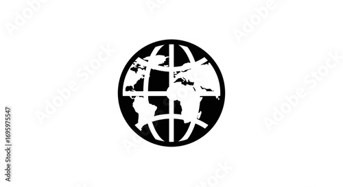 Global network icon symbolizing worldwide connection and international reach for business expansion