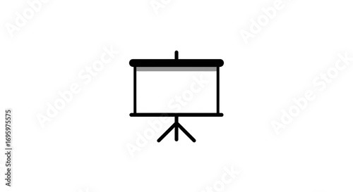 Dynamic presentation screen icon for professional business meetings and training sessions online