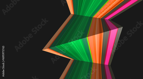 Colorfull strips on dark background