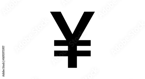 Powerful yen symbol for global finance, forex trading, investment and economic growth concepts