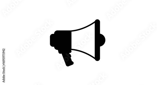 Powerful megaphone icon for announcements and promotions, perfect for marketing campaigns