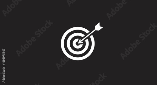 Hit your target with focus, strategy, and aim for success using this modern bullseye icon