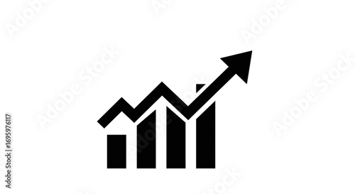 Dynamic upswing trend chart showing successful financial growth and market performance forward progress