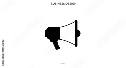 Bold megaphone icon shouting out your message for effective communication and marketing