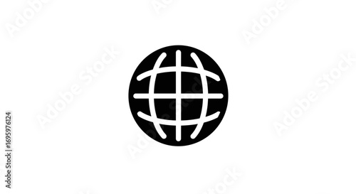 Stay globally connected with this simple earth globe icon, perfect for international business concepts