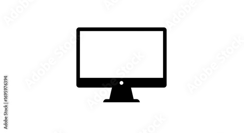 Sleek monitor icon for website design and digital marketing materials, modern tech display