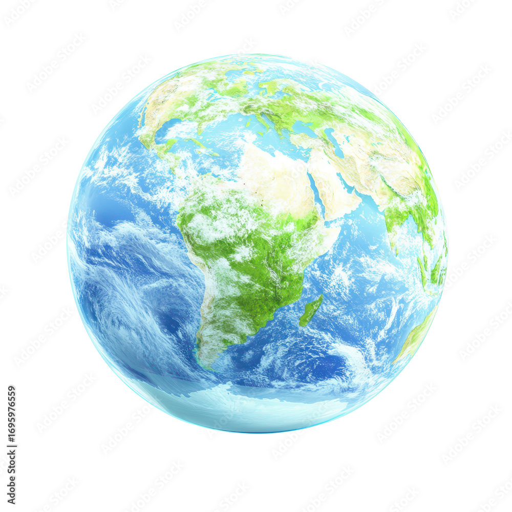 Fototapeta premium Planet earth illustration isolated on white