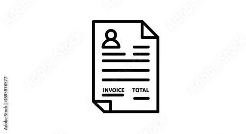 Streamlined invoice illustration for clear business accounting and financial management reports