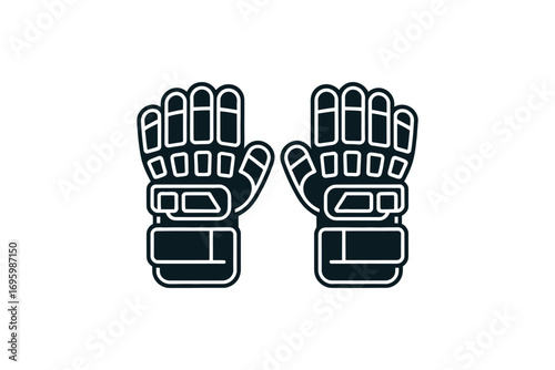 A pair of durable protective gloves designed for various athletic activities, offering essential hand safety, enhanced grip, and comfort for sports enthusiasts and competitors