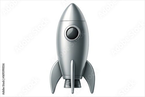 rocket in space,
Clean Silver Rocket Vector Art