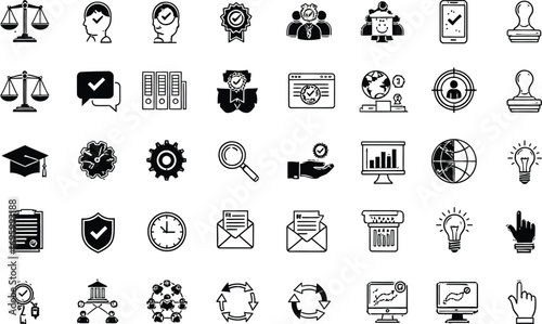 Enhance your brand with these versatile business and finance icons for a professional and modern look