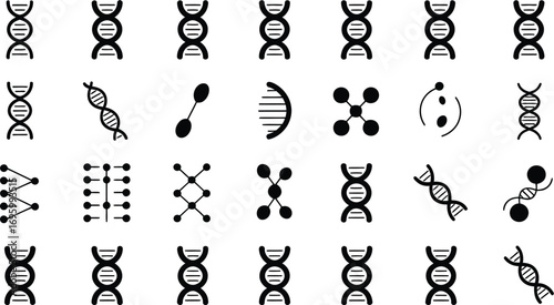 Dna and molecule icons