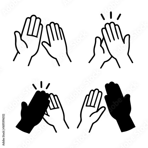 set of hand gestures