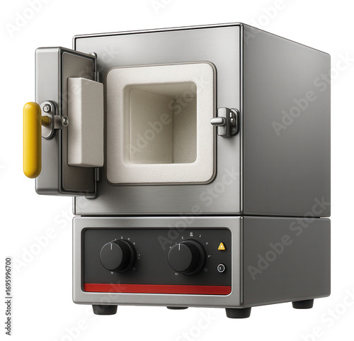 Compact benchtop muffle furnace with a ceramic fiber insulation for small-scale annealing in a jewelry workshop