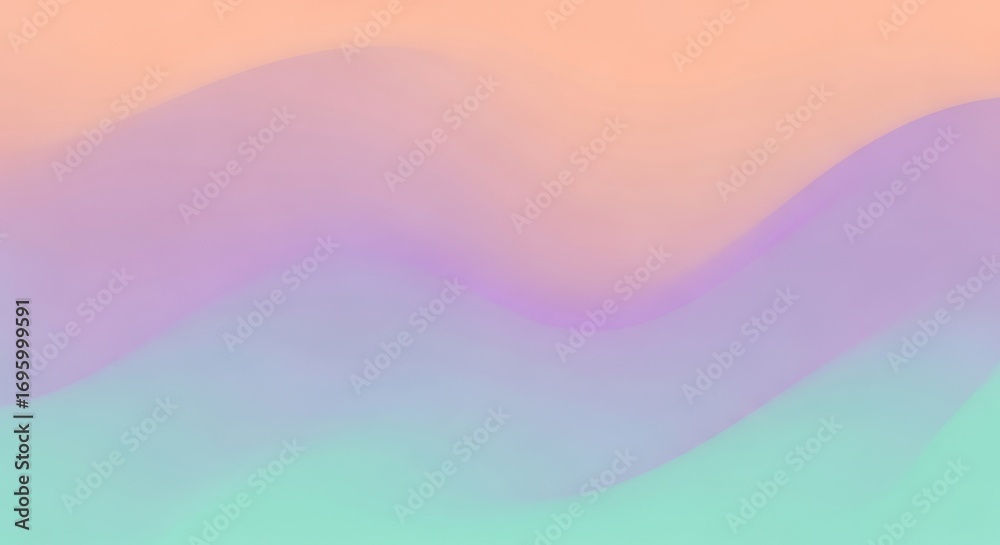 Fototapeta premium Soft gradient background with subtle wavy lines and pastel colors