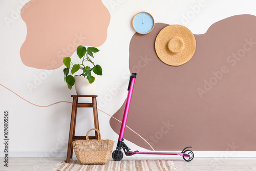 Modern electric scooter wit...