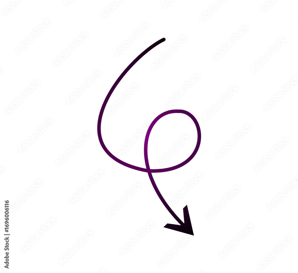 Obraz premium Purple Arrow Icon – Minimal, Directional, UI, Navigation, Vector Symbols