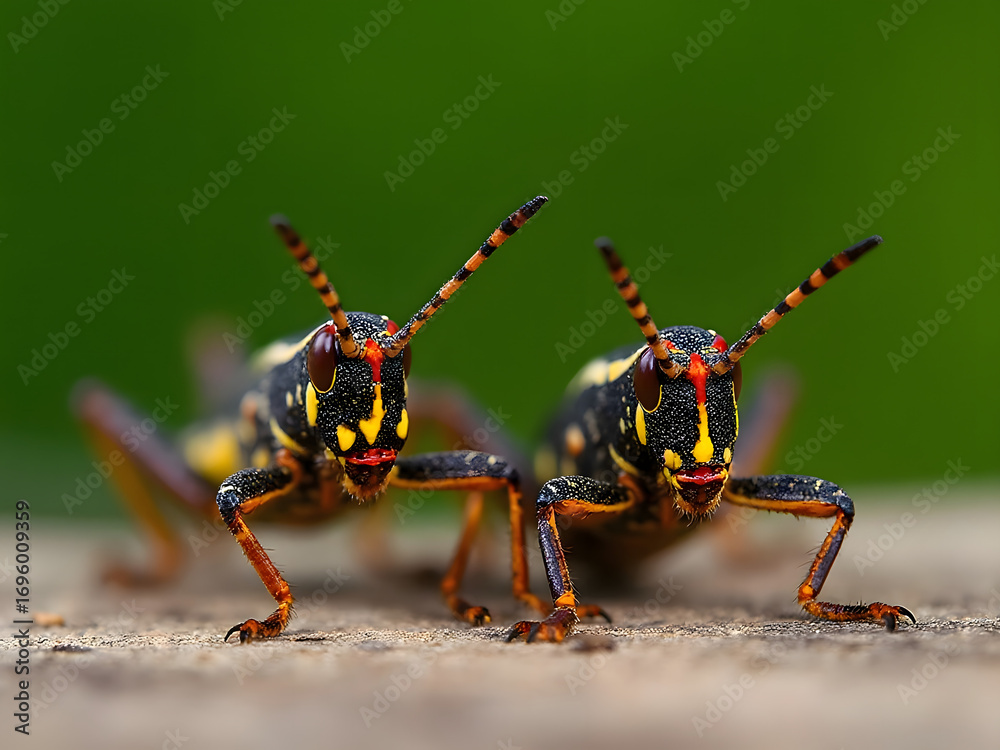 Fototapeta premium Colorfu of Grasshopper 