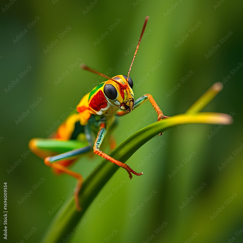 Naklejka premium Colorfu of Grasshopper
