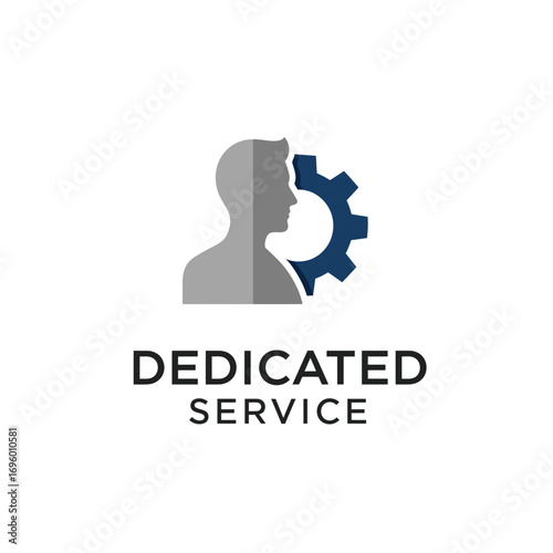 toothed people dedicated service, logo design illustration