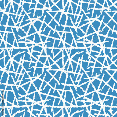 Abstract seamless pattern background with white lines on blue texture for textile and surface designs design 100