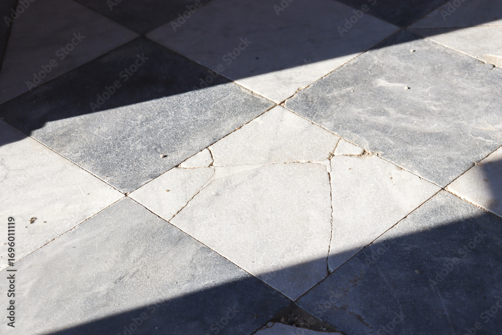Fototapeta premium shadow on old stone floor