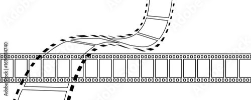 Modern vector illustration of a digital projector showing a bright light beam for presentations