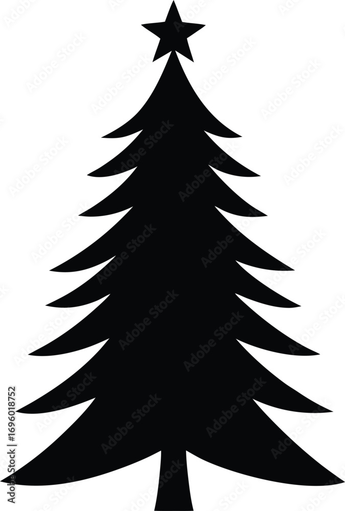 Obraz premium Christmas Tree Silhouette