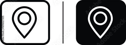 Location Icon: Simple and clear location icon, ideal for website navigation, designed with user experience, for direction and place.