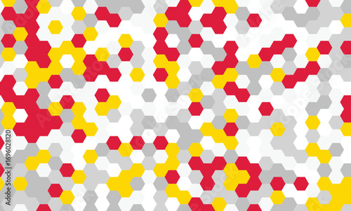 Bold Honeycomb Pattern with Crimson Red Background