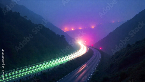 sunset on the highway image background