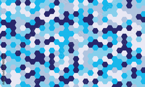 Modern Honeycomb Pattern Design with Midnight Blue Background