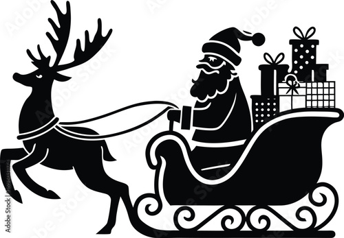 santa claus and his sleigh