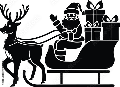 santa claus and his sleigh