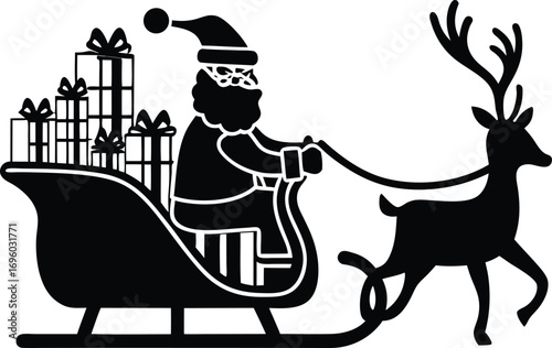 santa claus and his sleigh