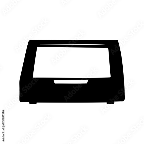 Black silhouette illustration of a thermocycler
