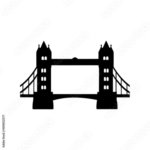 Tower Bridge Silhouette A Symbolic Icon of London in Black and White