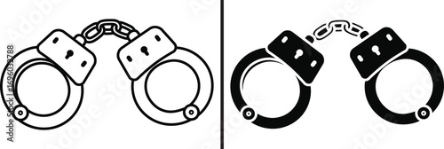 Handcuffs Illustration: a graphic representation of handcuffs