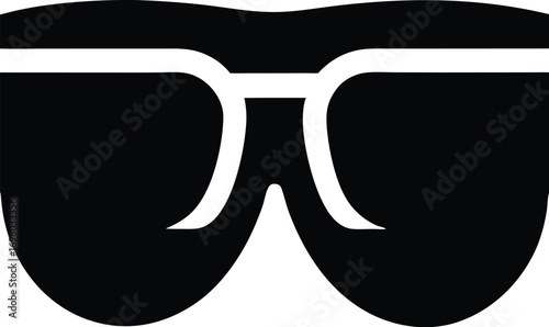 Stylized Silhouette Vector Graphic Representing Stylish Eyewear for Fashionable Individuals Capturing the Essence of Modern Accessory Design