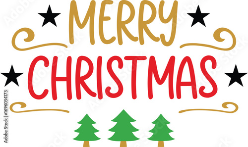 A sign that says merry christmas on it vector