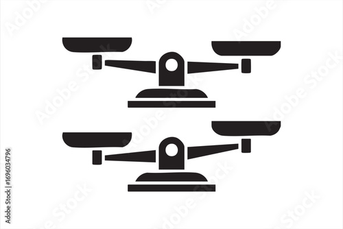 Weighing Scale Vector Icons Representing Justice and Decision Making