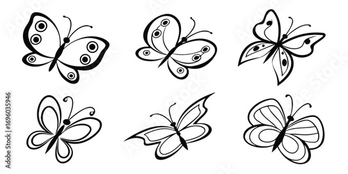 butterfly-pattern-icon-pack-icons-set---6-minimali