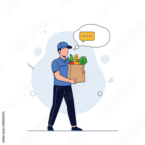 Express grocery delivery service bringing fresh food directly to your doorstep with excellent communication