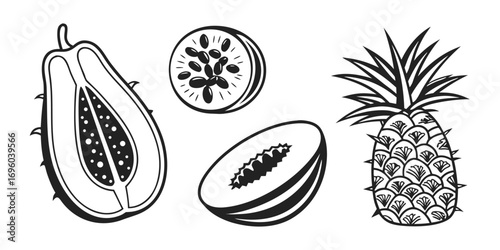 cactus-fruit-icons-set---8-minimalist-icons---blac