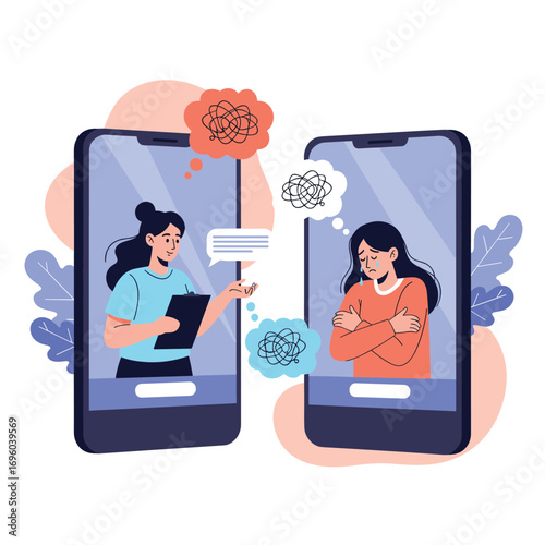 Online therapy sessions facilitate communication and mental well-being support for individuals seeking help